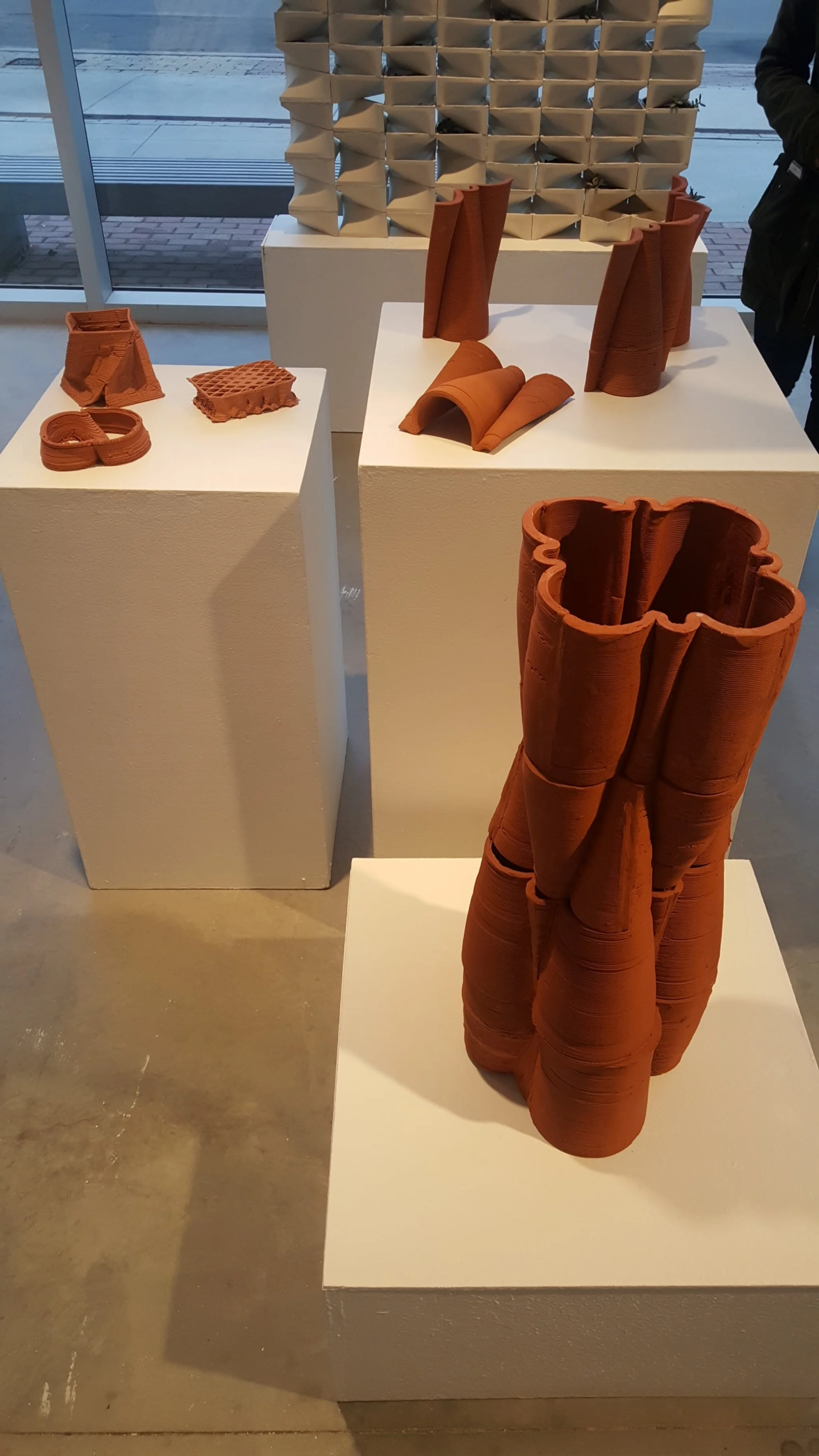 Exhibition install with Digital Piling wall text